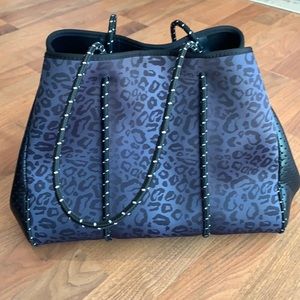 Neoprene Leopard Tote